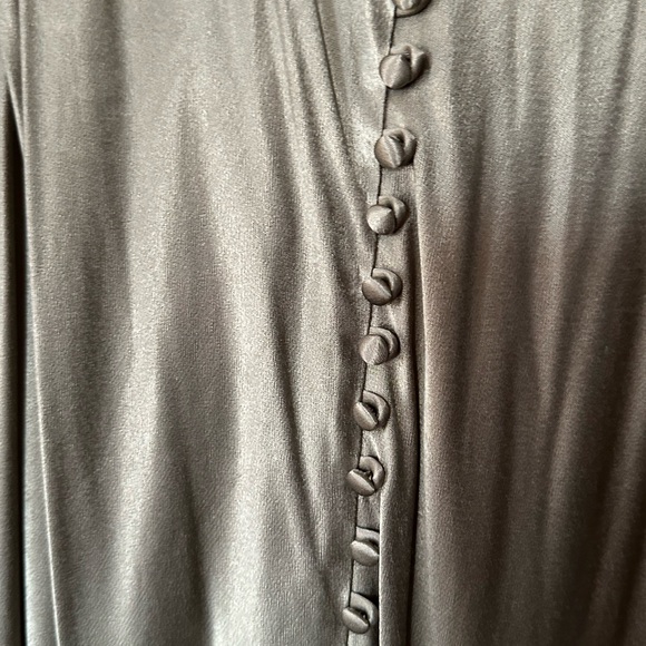 Shona Joy NWT La Lune Frill Cuff Bias Midi Dress in Sage, Size 10 - Picture 6 of 6